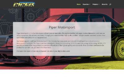 Website preview for Piper Motorsport
