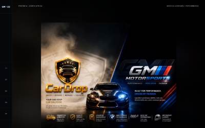 Website preview for GM Motorsports