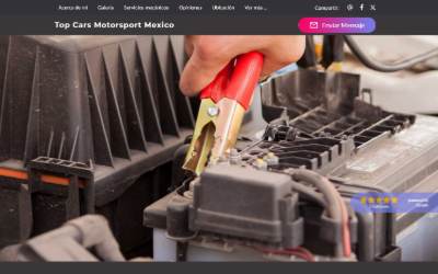 Website preview for Top Cars Motorsport Mexico