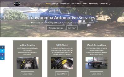 Website preview for Toowoomba Automotive Services and Classic Restorations