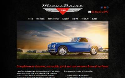 Website preview for Minus Paint