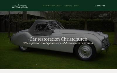 Website preview for Upper Classics NZ