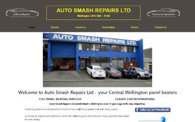 Website preview for Auto Smash Repairs Ltd