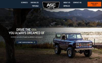 Website preview for ASC 4x4