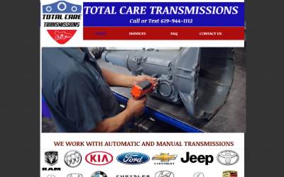 Website preview for Total Care Transmissions & Classic Restoration
