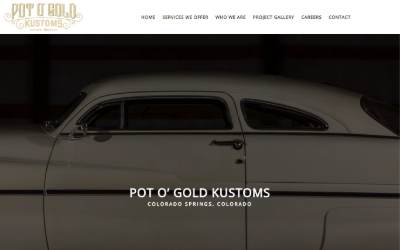 Website preview for Pot O' Gold Kustoms
