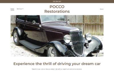 Website preview for Pascagoula Old Car Company LLC