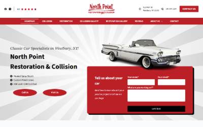 Website preview for North Point Restoration & Collision