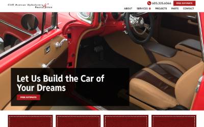 Website preview for Cliff Avenue Upholstery & Restoration