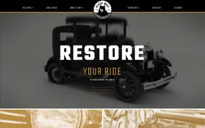 Website preview for Black Wolf Automotive Classic Car Restoration