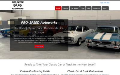 Website preview for PRO-SPEED Autoworks