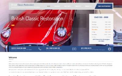 Website preview for British Classic Restoration