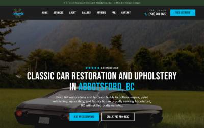 Website preview for Fritz Autobody Restorations