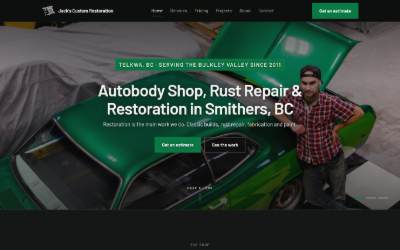Website preview for Jack’s Custom Restoration