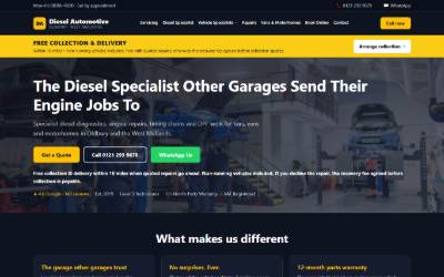Website preview for Diesel Automotive