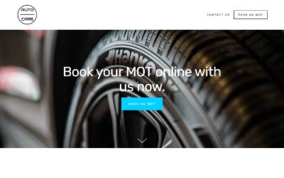 Top of the website for Auto Care Parkstone