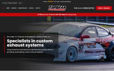Website preview for Topgear Perfomance