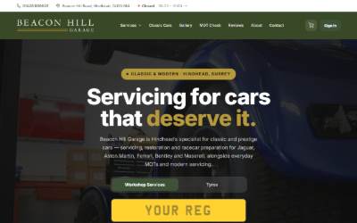 Website preview for Beacon Hill Garage LTD