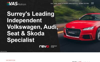 Website preview for VAS Motion