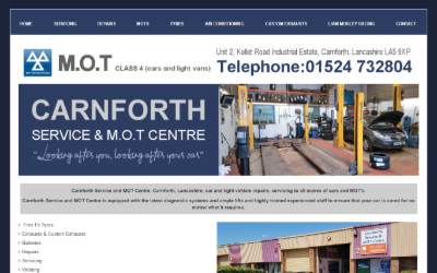 Website preview for Carnforth Service & MOT Centre