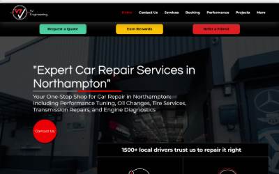 Website preview for SV Engineering
