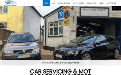 Website preview for Brightwell Garage
