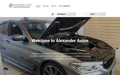 Website preview for Alexander Autos Ltd