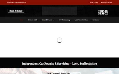 Website preview for Ben Thompson Autos