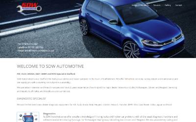 Website preview for SDW AUTOMOTIVE