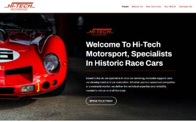 Website preview for Hi Tech Motorsport