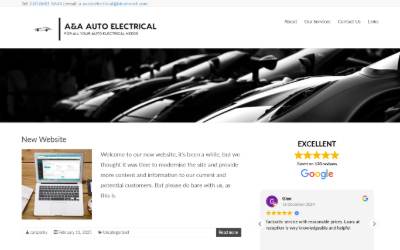 Website preview for A & A Auto Electrical