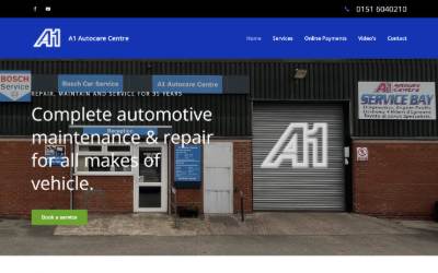 Website preview for A1 Autocare Centre