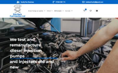 Top of the website for Bob Beck Fuel Injection