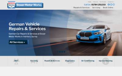 Top of the website for Boxer Motor Works Ltd