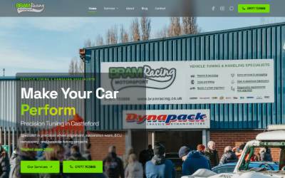 Website preview for Bram Racing