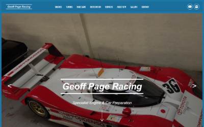 Top of the website for Geoff Page Engineering Ltd