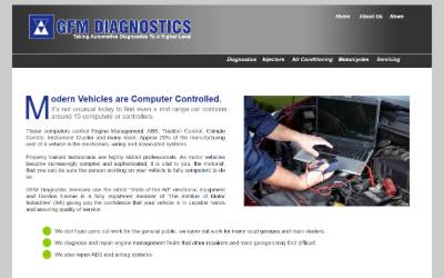 Website preview for GFM Diagnostic Services
