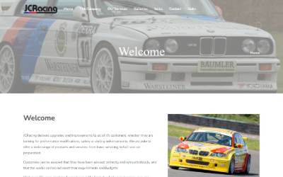 Website preview for JC Racing Ltd