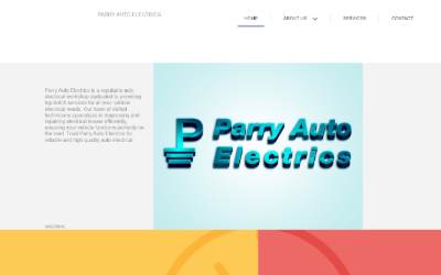 Website preview for Parry Auto Electrics