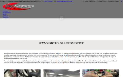 Website preview for PK Automotive Solutions