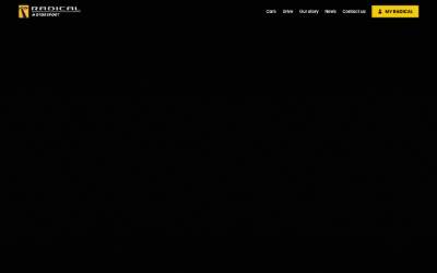 Top of the website for Radical Performance Engines Ltd