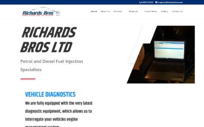 Top of the website for Richards Bros Ltd