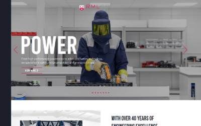 Top of the website for RML Group