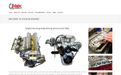 Top of the website for Scholar Engines