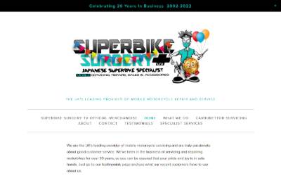Website preview for Superbike Surgery Ltd