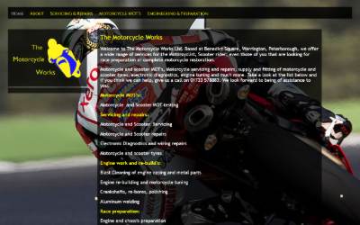 Top of the website for The Motorcycle Works