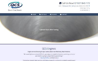 Website preview for QCS Engines