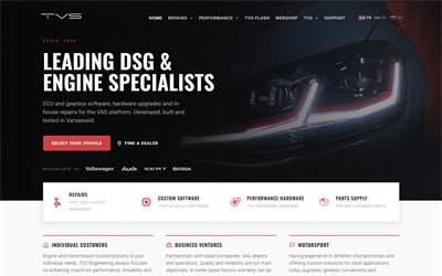 Website preview for TVS Engineering