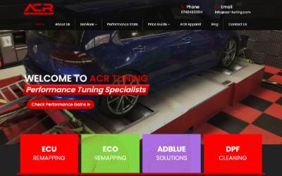 Website preview for ACR Tuning