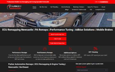 Website preview for Parker Automotive Remaps